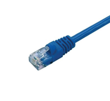 CAT5E Booted CHOICE Ethernet Patch Cable, Blue, 1ft