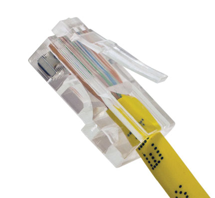 CAT6 Ethernet Patch Cable, No Boot, Yellow, 3ft