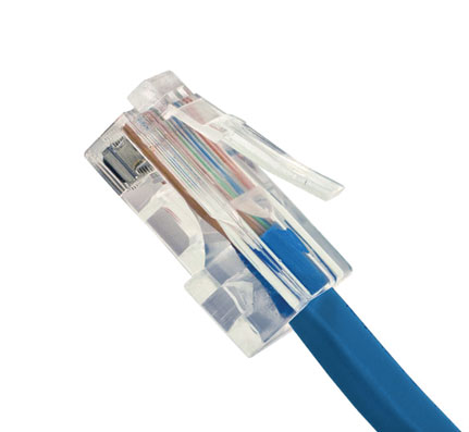CAT6 Ethernet Patch Cable, No Boot, Blue, 3ft