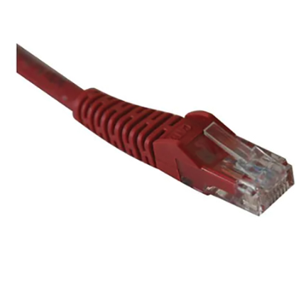 CAT6 Booted CHOICE Slim™ Ethernet Patch Cable, Red, 7ft