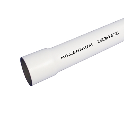 4.00″ PVC Pipe, Type C, Bell End, 20′ Length