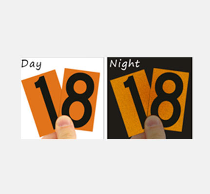 Decal Number Kit, Reflective Orange