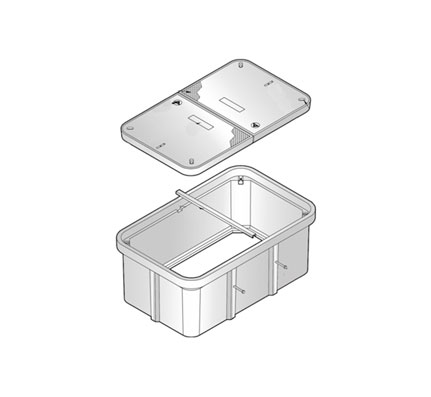 36″ x 60″ x 36″ Fiberglass w/ Polymer Concrete Cover Handhole Assembly, Tier 15