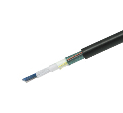 216 ct Single-Mode Armored Ribbon Fiber Optic Cable, Dry