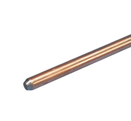 3/4″ x 10′ Ground Rod, Pointed, 10Mil Plating