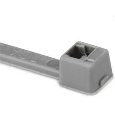 Identification Cable Ties, 4″, 18# Tensile Strength, Grey, 100 Per Pack