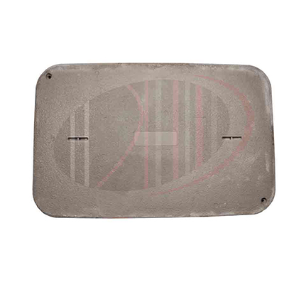 30″ x 48″ Polymer Concrete Handhole Cover, Tier 15, Communications Logo