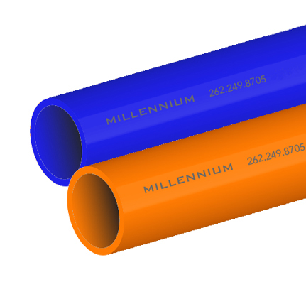 2.00″ HDPE, SDR 11, 2-Way Segmented Orange/Blue, Empty