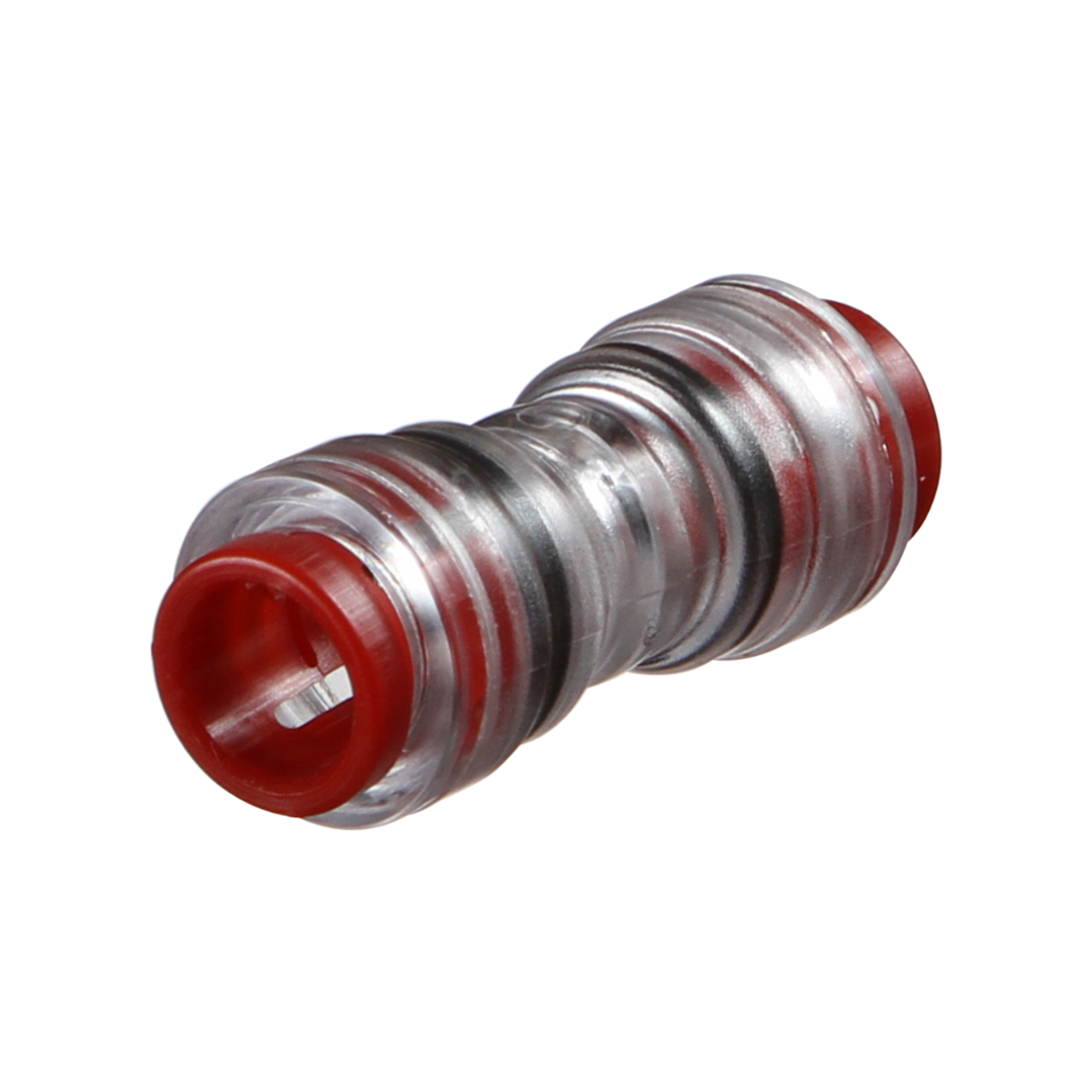 10mm MicroDuct Coupler, Clear w/ Red