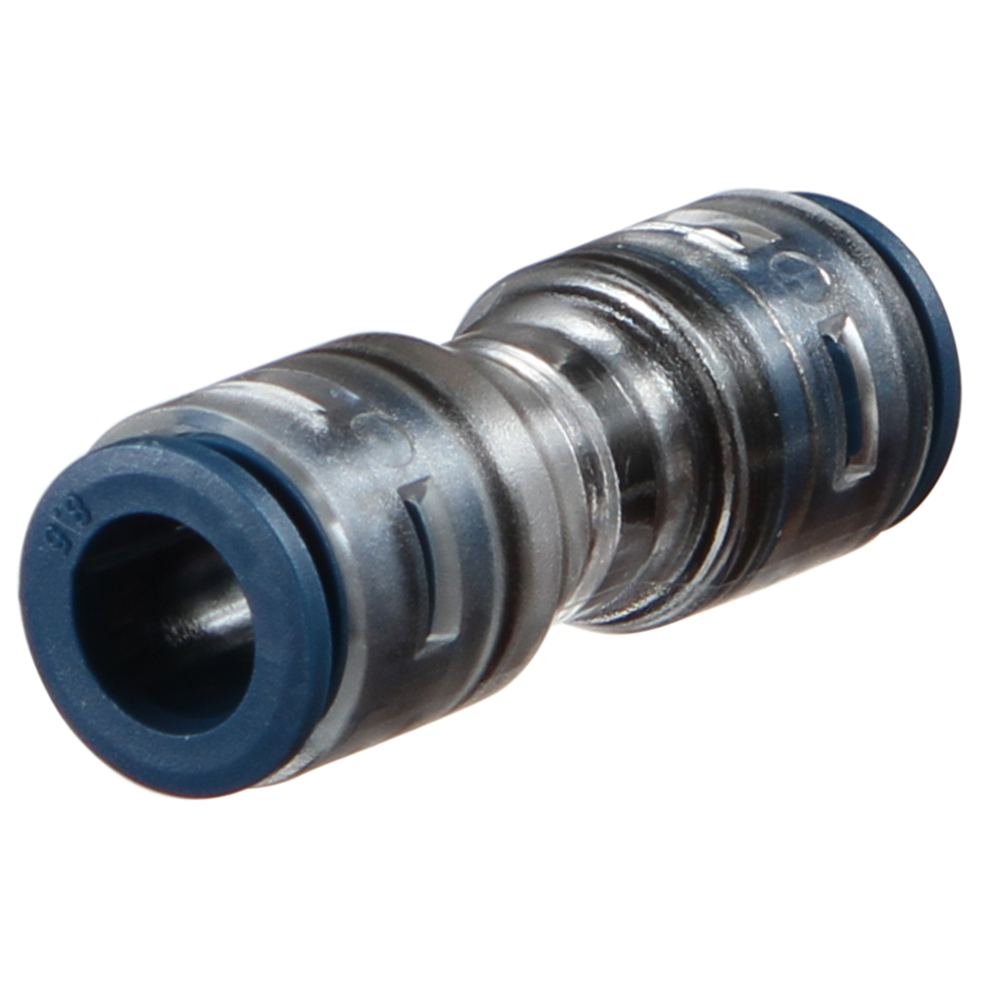 10mm MicroDuct Coupler, Clear w/ Blue