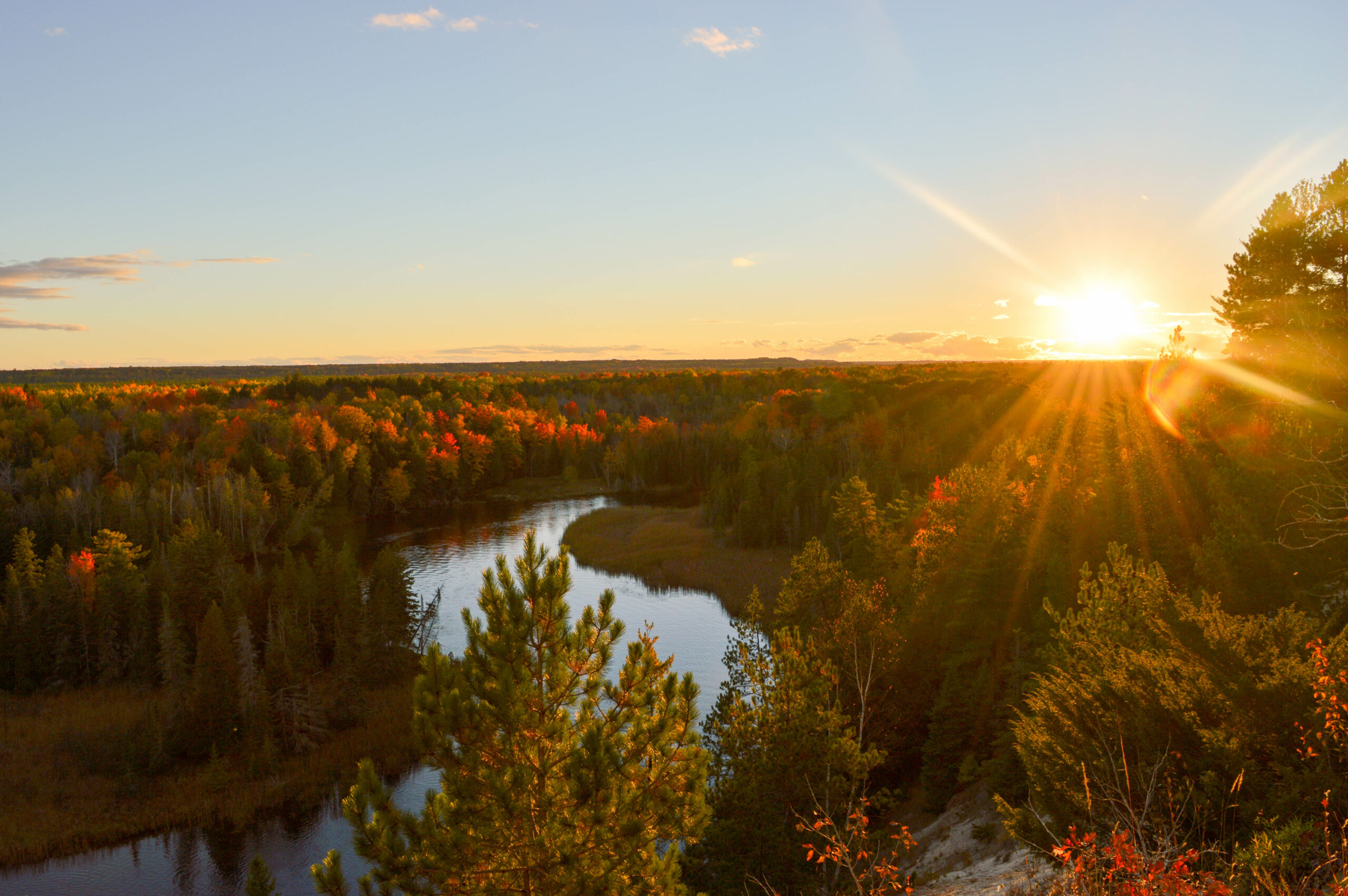 The High banks of the Ausable River in Autumn