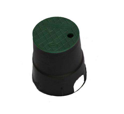 10″ Diameter HDPE Handhole Assembly, Fiber Optics Logo